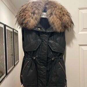 SAM NY fur vest with detachable fur